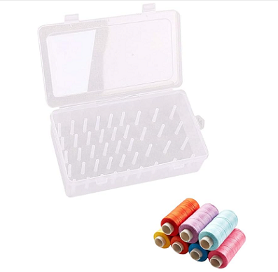 CAJA ORGANIZADORA 42 BOBINAS ( COLOR AZUL )